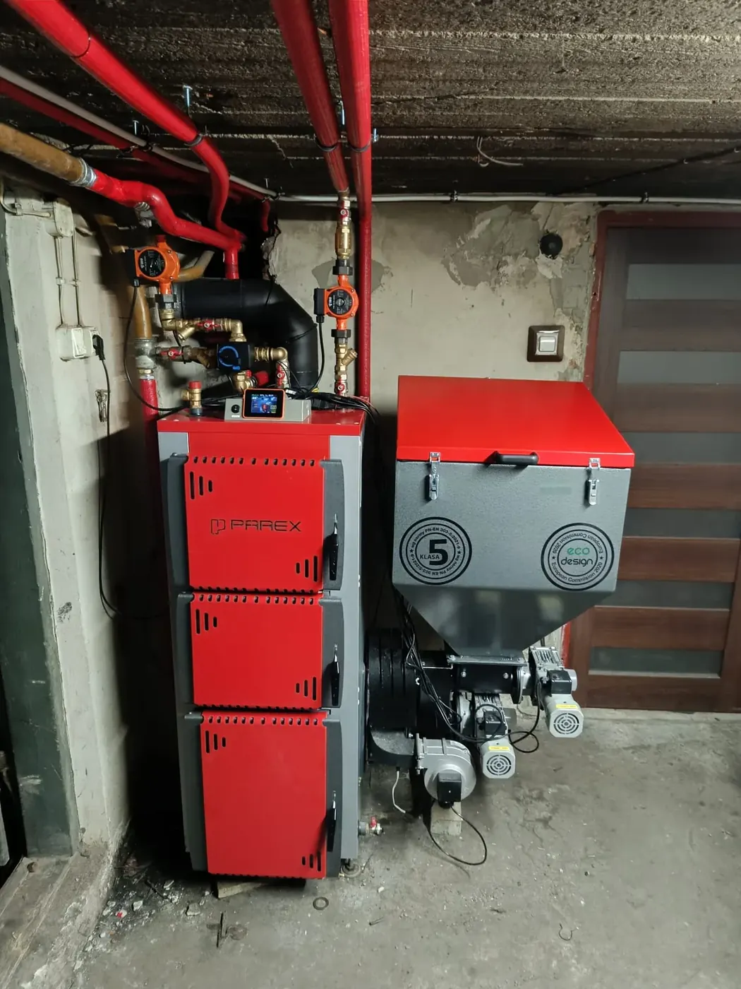 Kocioł Parex TechnixPell Lux 15 kW z zasobnikiem